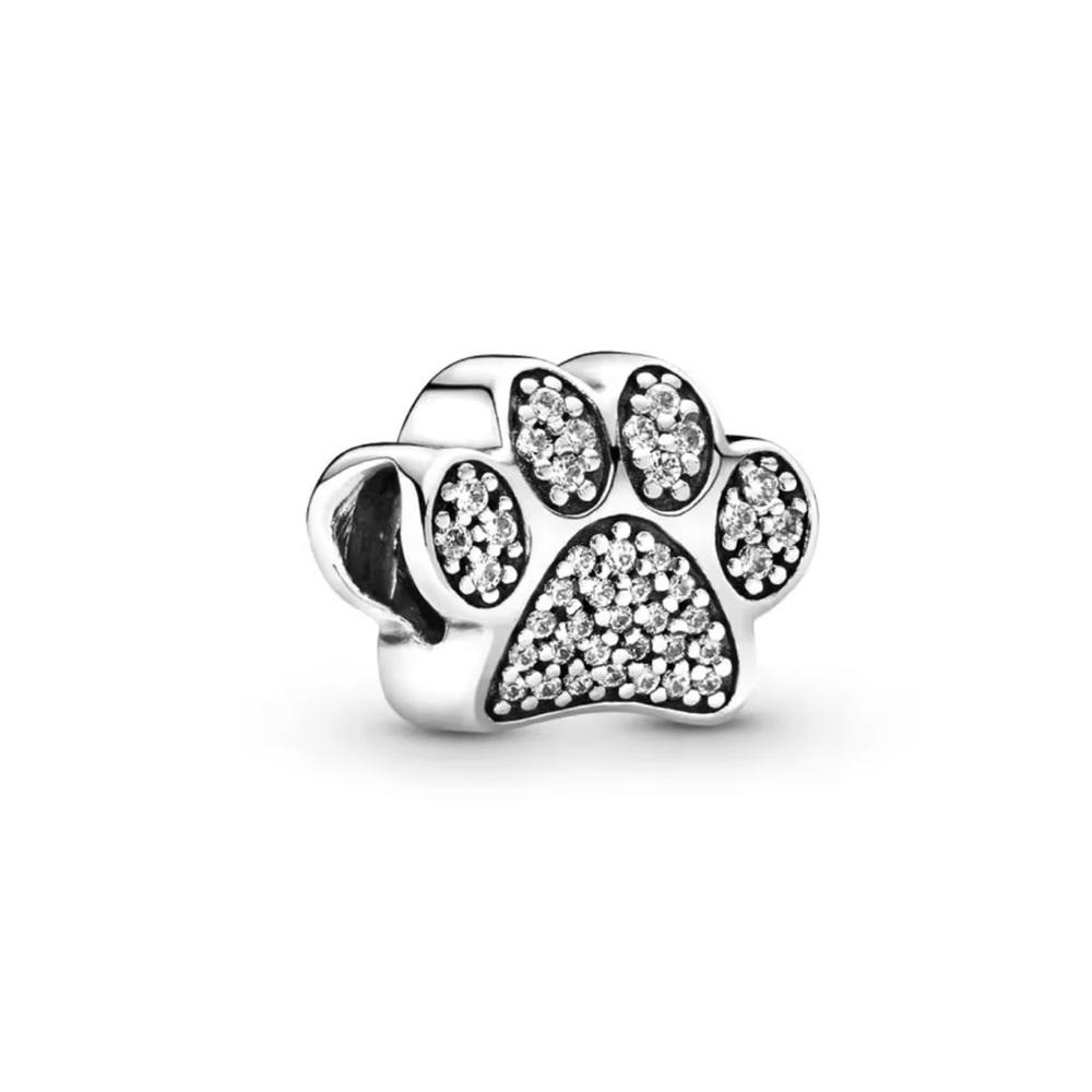 Pandora Sparkling Paw Print Charm